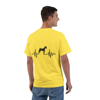 My Heart Beats For Basenjis Men's Short-Sleeve Crewneck Tee