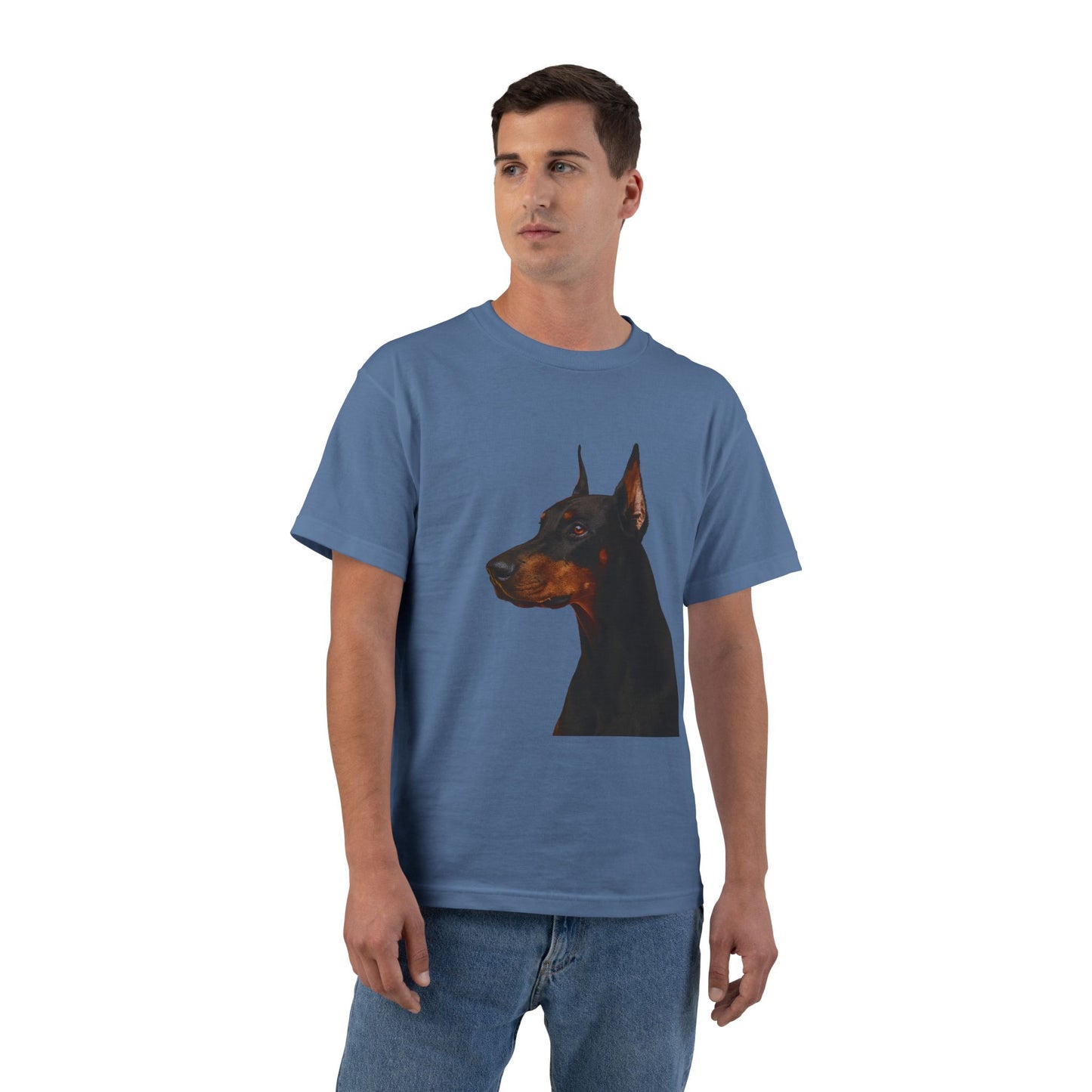 Doberman Head Men's Short-Sleeve Crewneck Tee