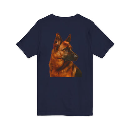 German Shepherd Head Unisex Short Sleeve V-Neck Tee