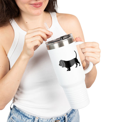 Basset Silhouette Insulated Travel Mug