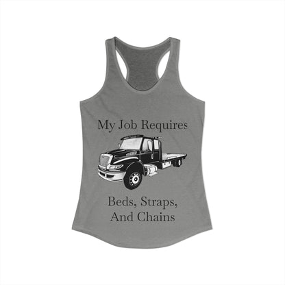 Beds, Straps, And Chains Women's Racerback Tank