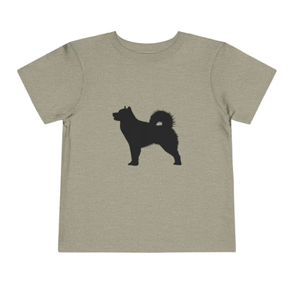 Malamute Silhouette Toddler Unisex Short Sleeve Crewneck Tee