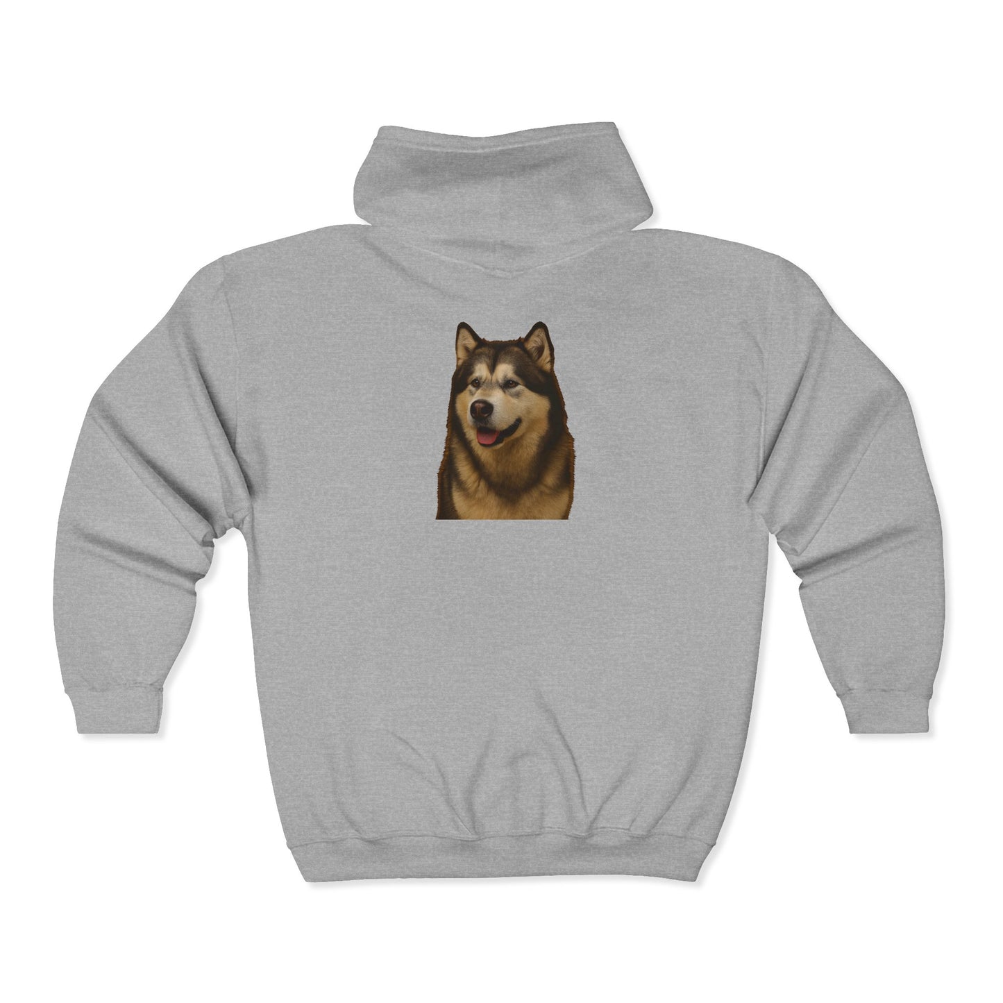 Malamute Head Unisex Full Zip Hoodie