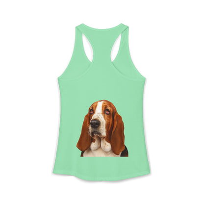 Basset Head Women's Racerback Tank
