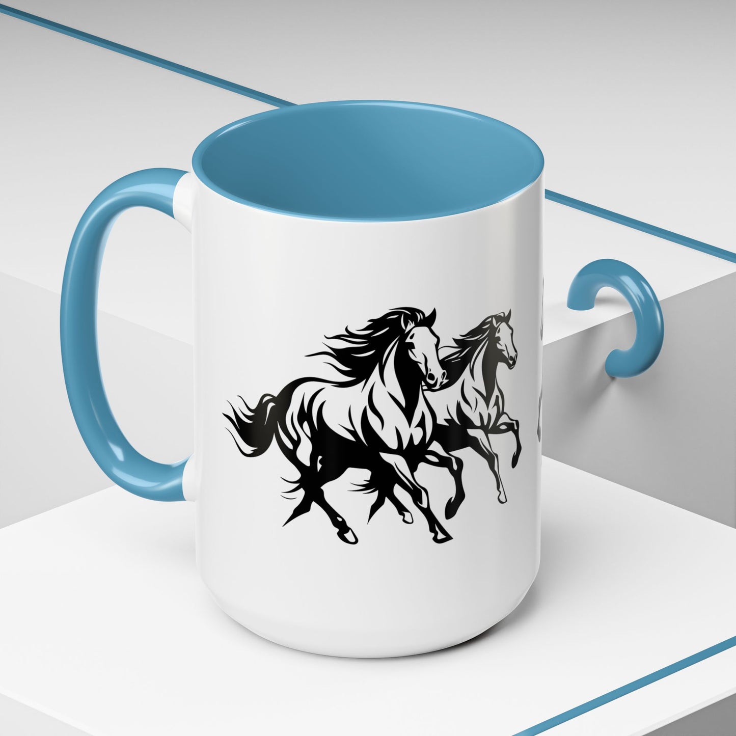 Horsin' Around 2-Tone Coffee Mug