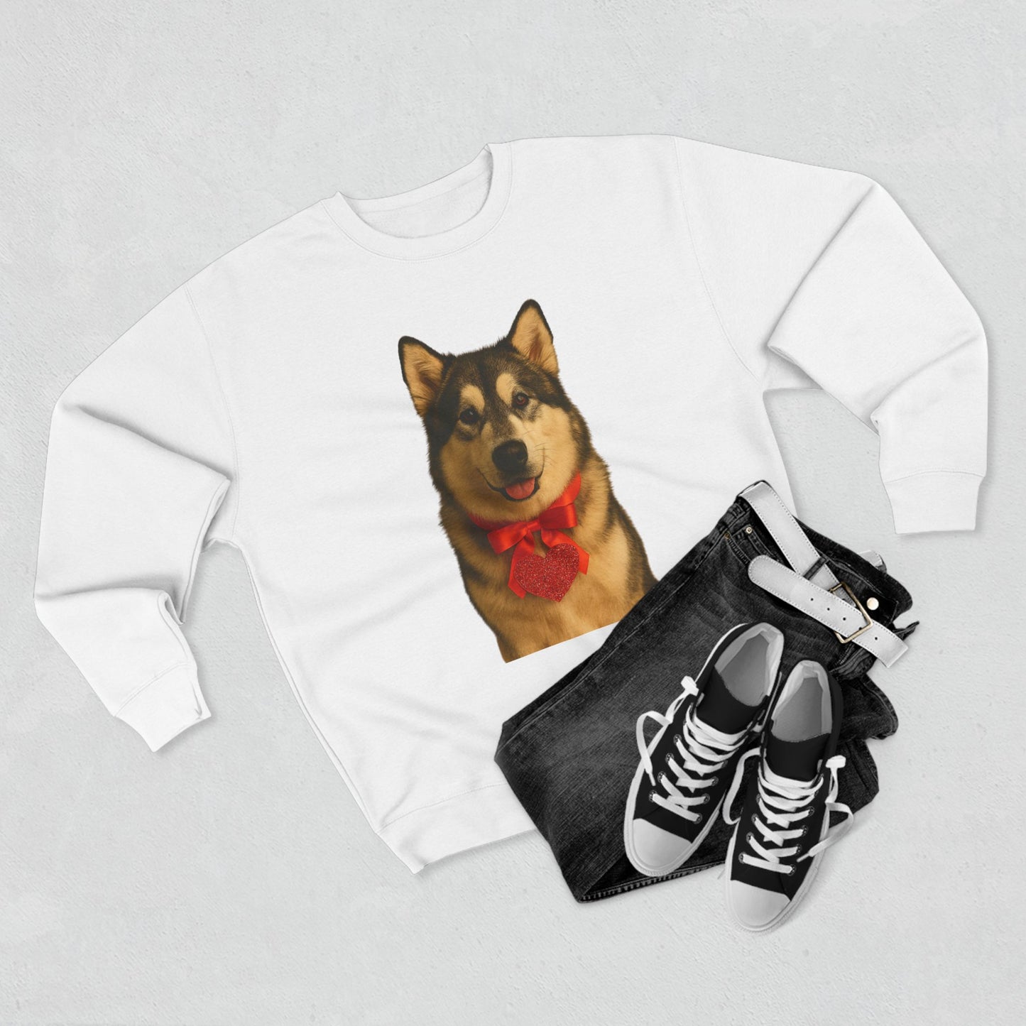 Cupid's Companion Malamute Unisex Crewneck Sweatshirt