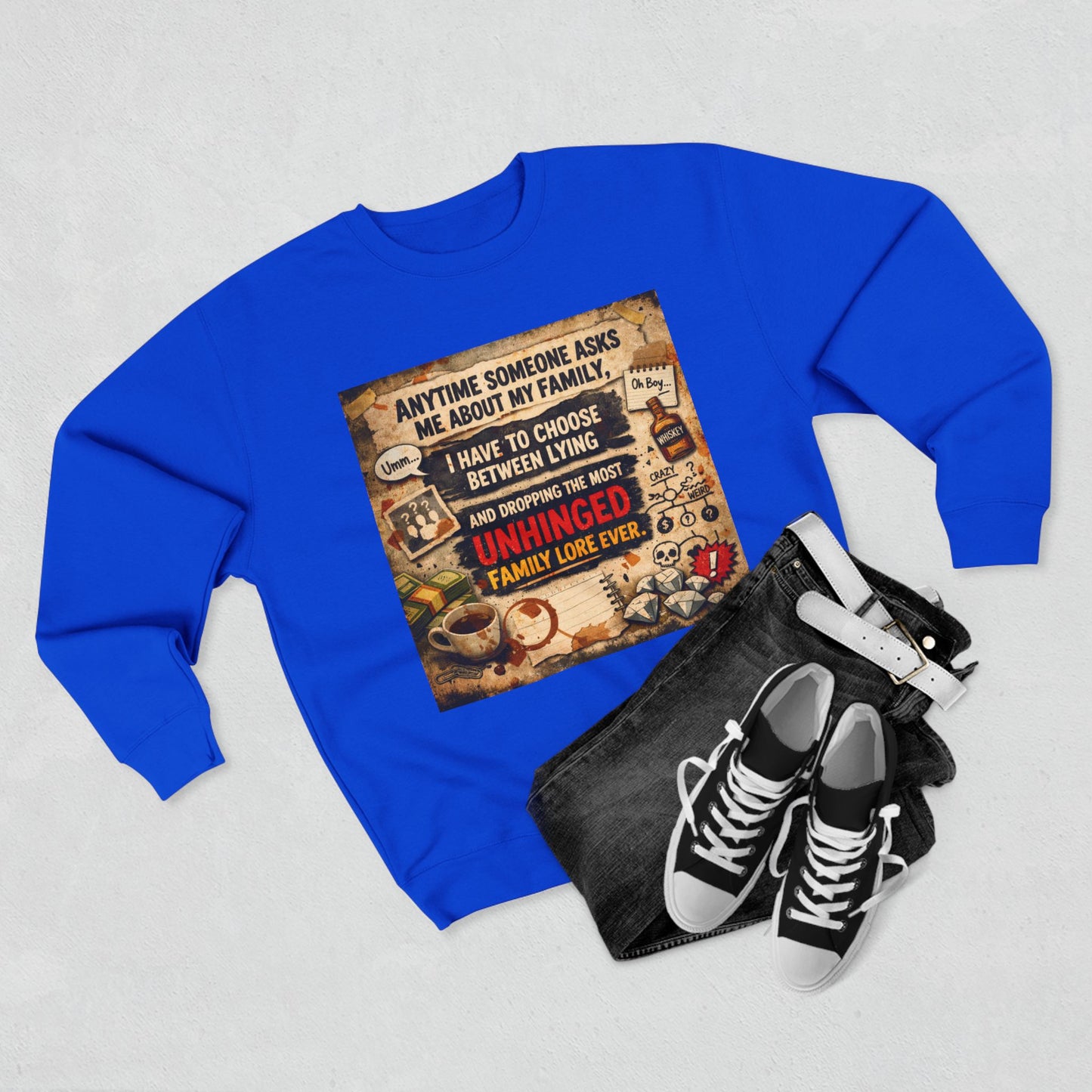 Unhinged Family Unisex Crewneck Sweatshirt