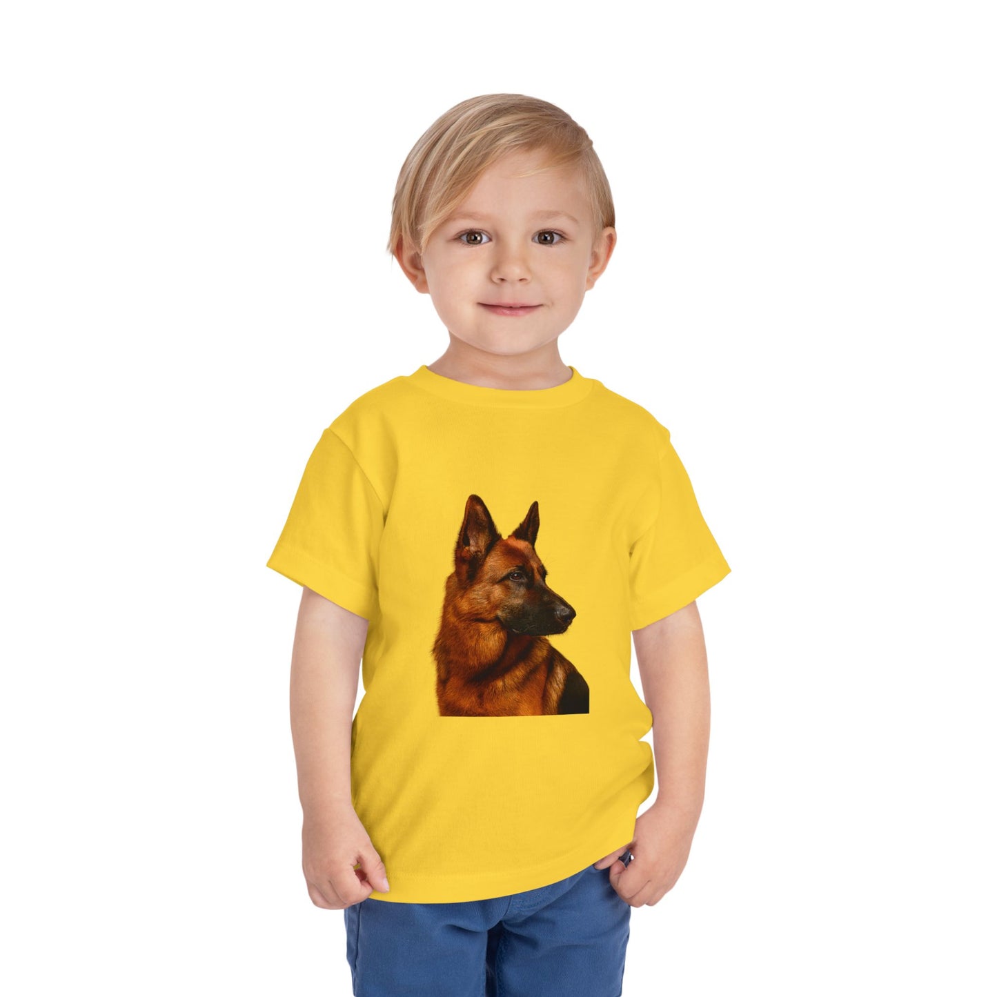 German Shepherd Head Toddler Unisex Short Sleeve Crewneck Tee