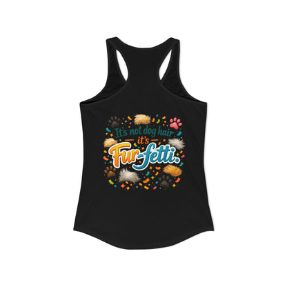 Fur-Fetti Dog Women's Racerback Tank