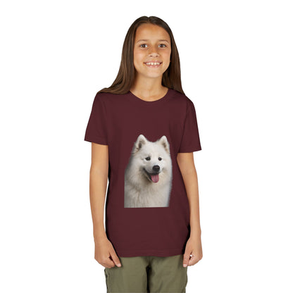 Samoyed Head Youth Unisex Short Sleeve Crewneck Tee