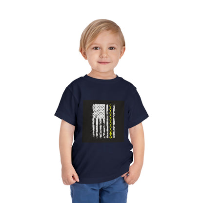 Thin Yellow Line Toddler Unisex Short Sleeve Crewneck Tee