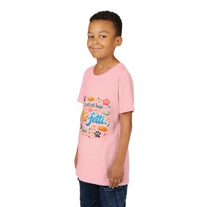 Fur-Fetti Cat Youth Unisex Short Sleeve Crewneck Tee