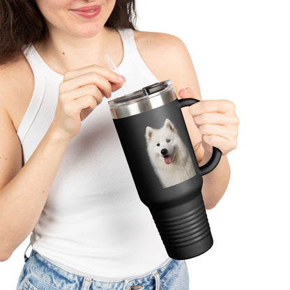 Samoyed Head Insulated Travel Mug