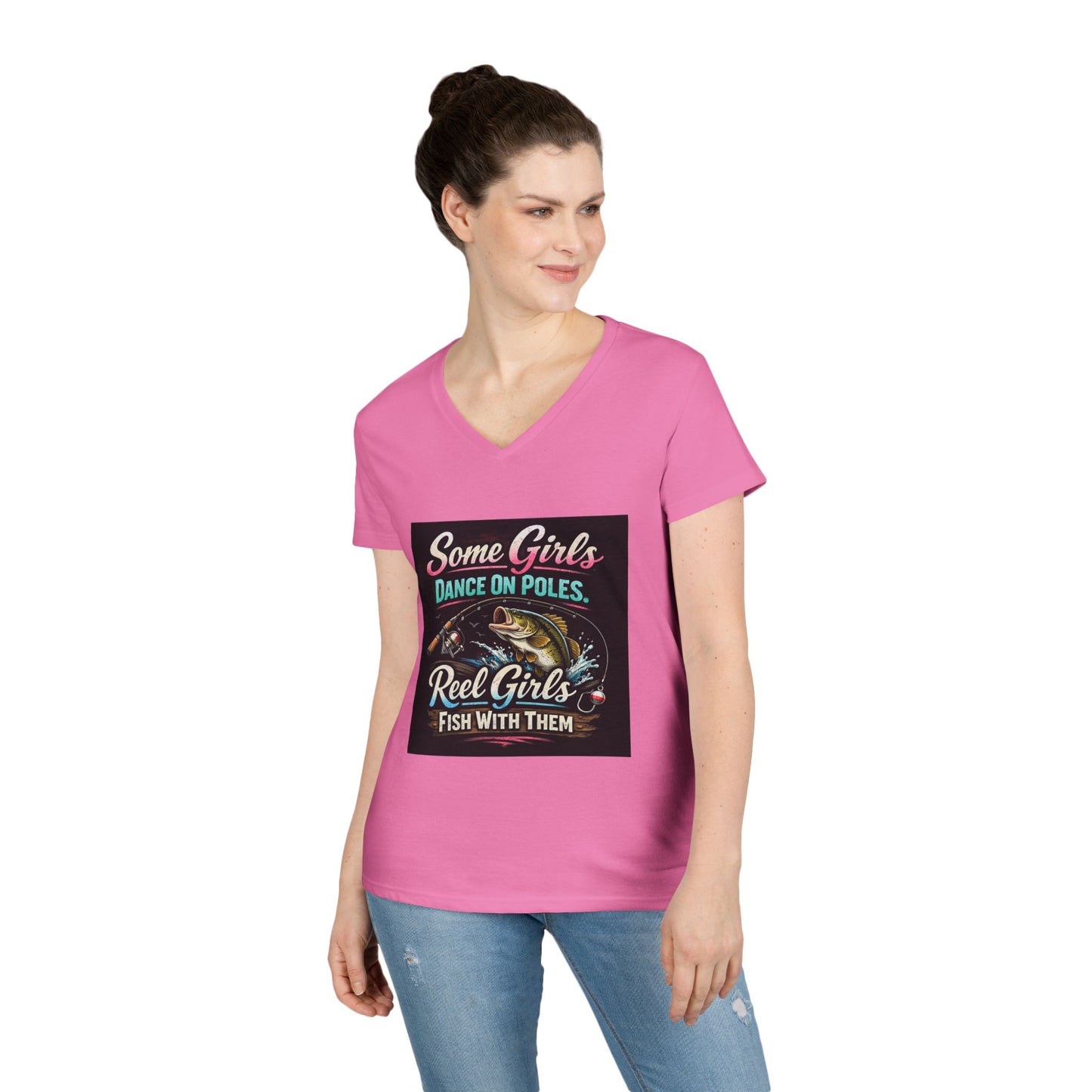 Reel Girls Women's V-Neck T-Shirt