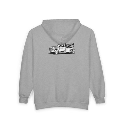 Wheel Lift Tow Truck Unisex Full Zip Hoodie