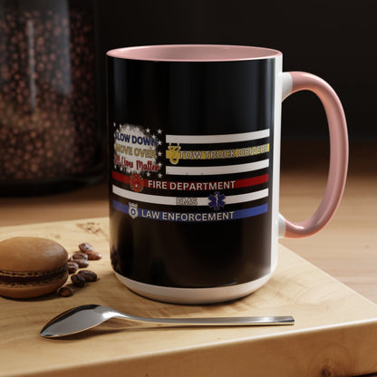 Slow Down Move Over Flag 2-Tone Coffee Mug