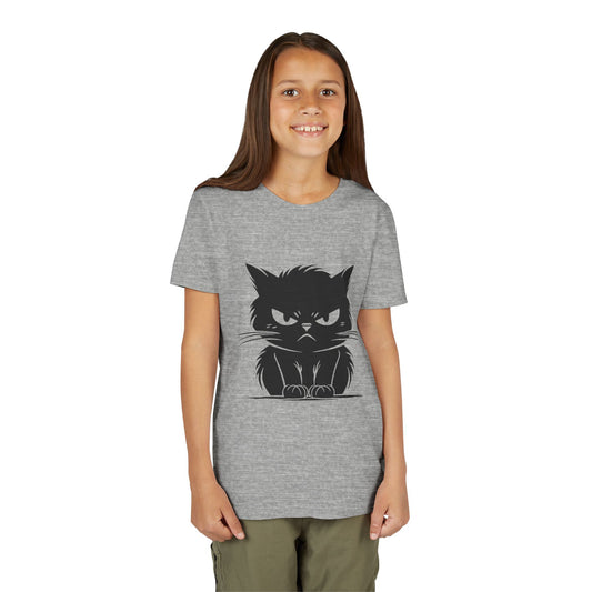 Angry Cat Youth Unisex Short Sleeve Crewneck Tee