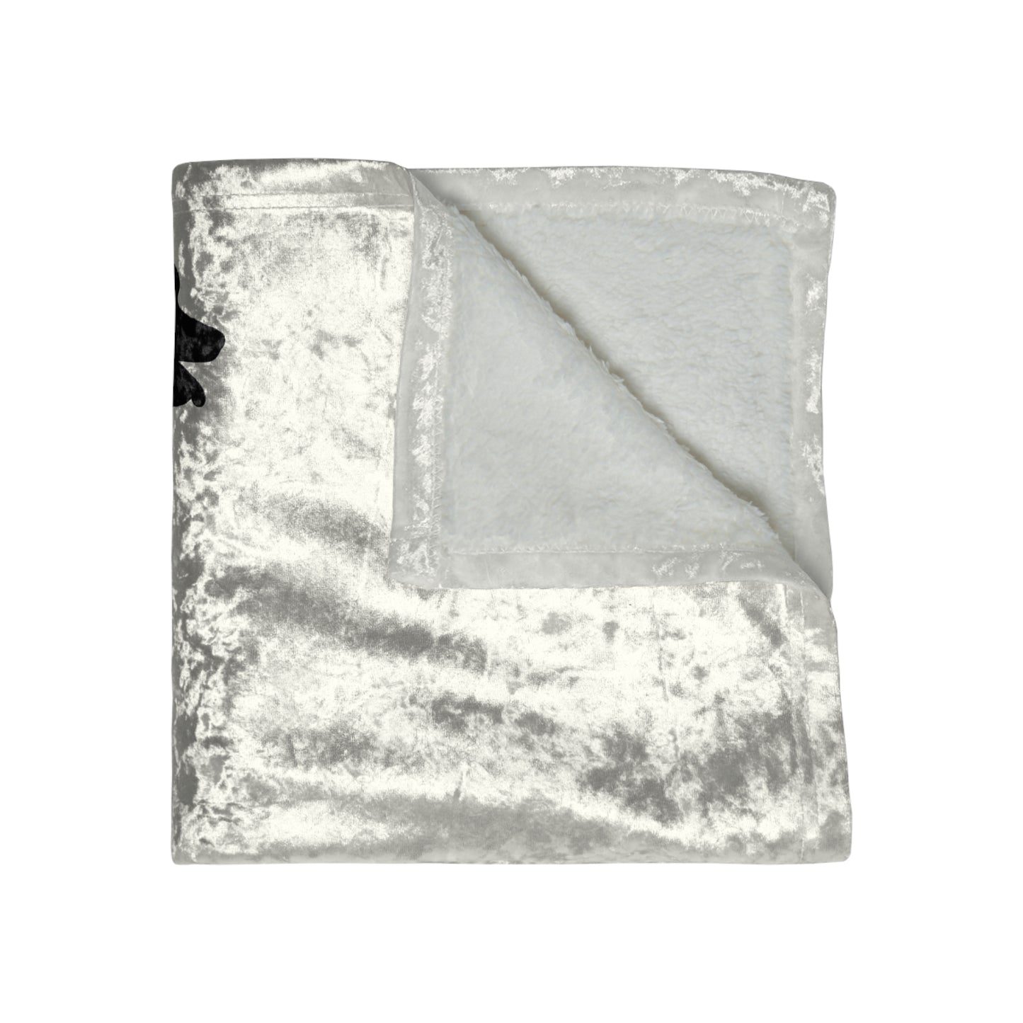 Samoyed Silhouette Crushed Velvet Blanket