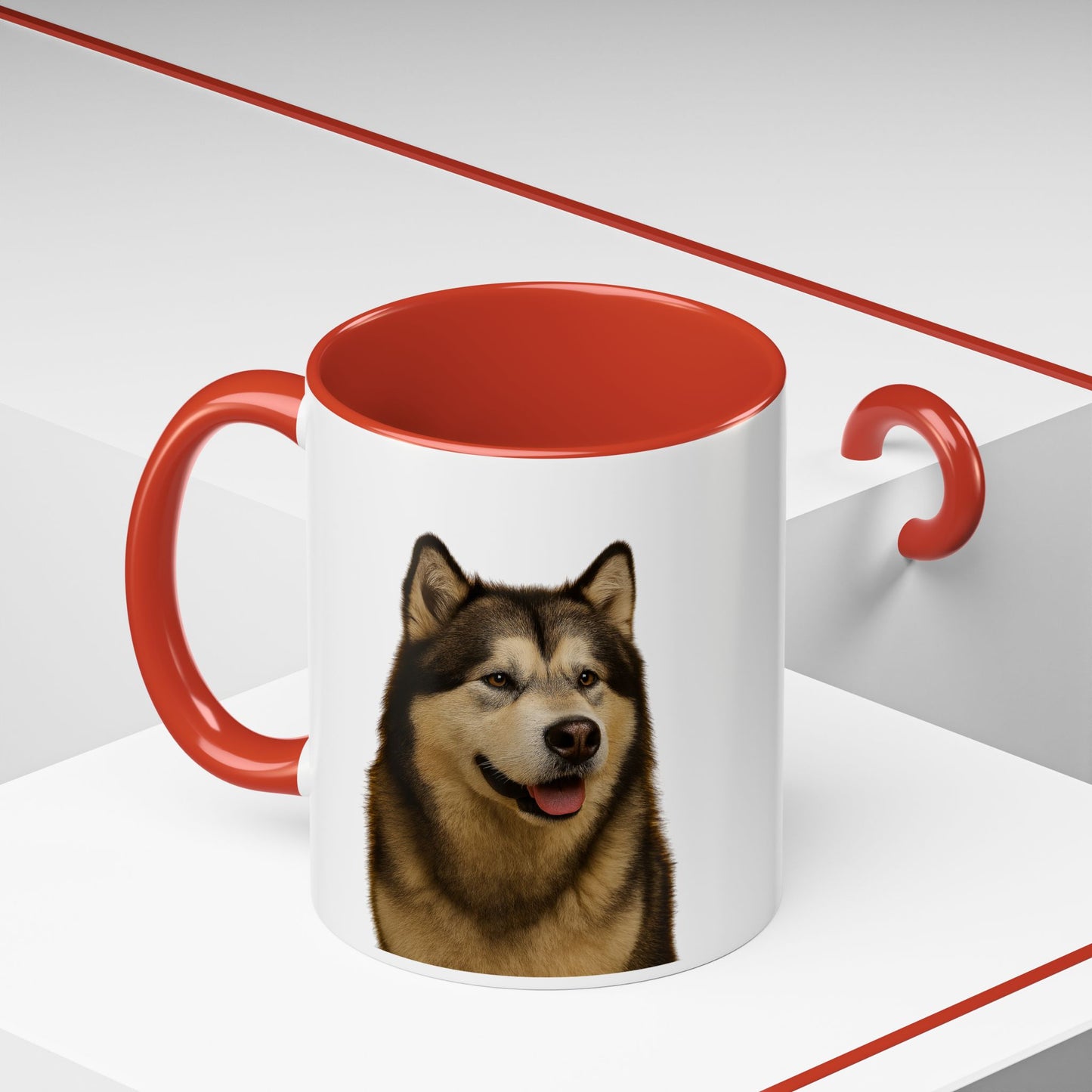 Malamute Head 2-Tone Coffee Mug