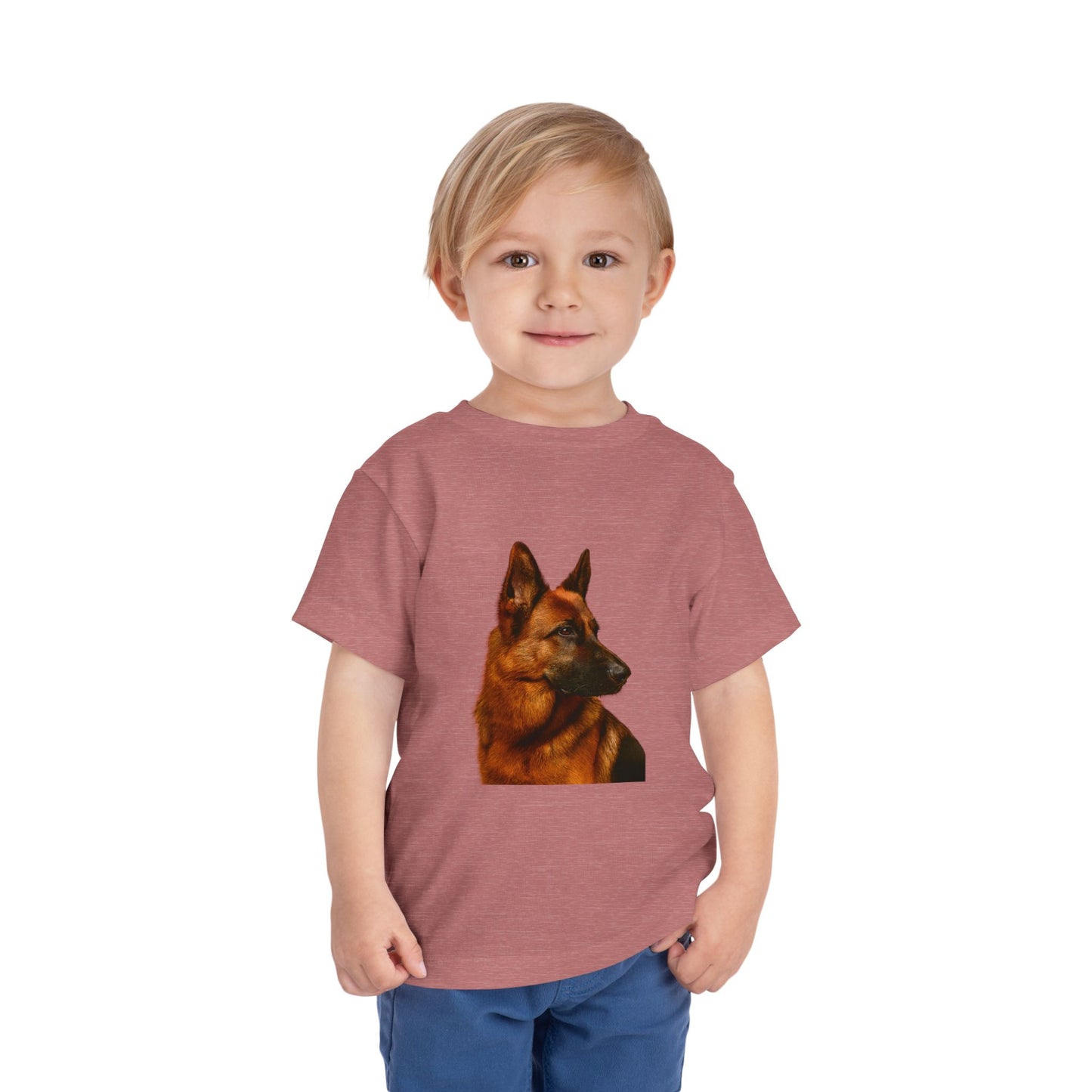 German Shepherd Head Toddler Unisex Short Sleeve Crewneck Tee