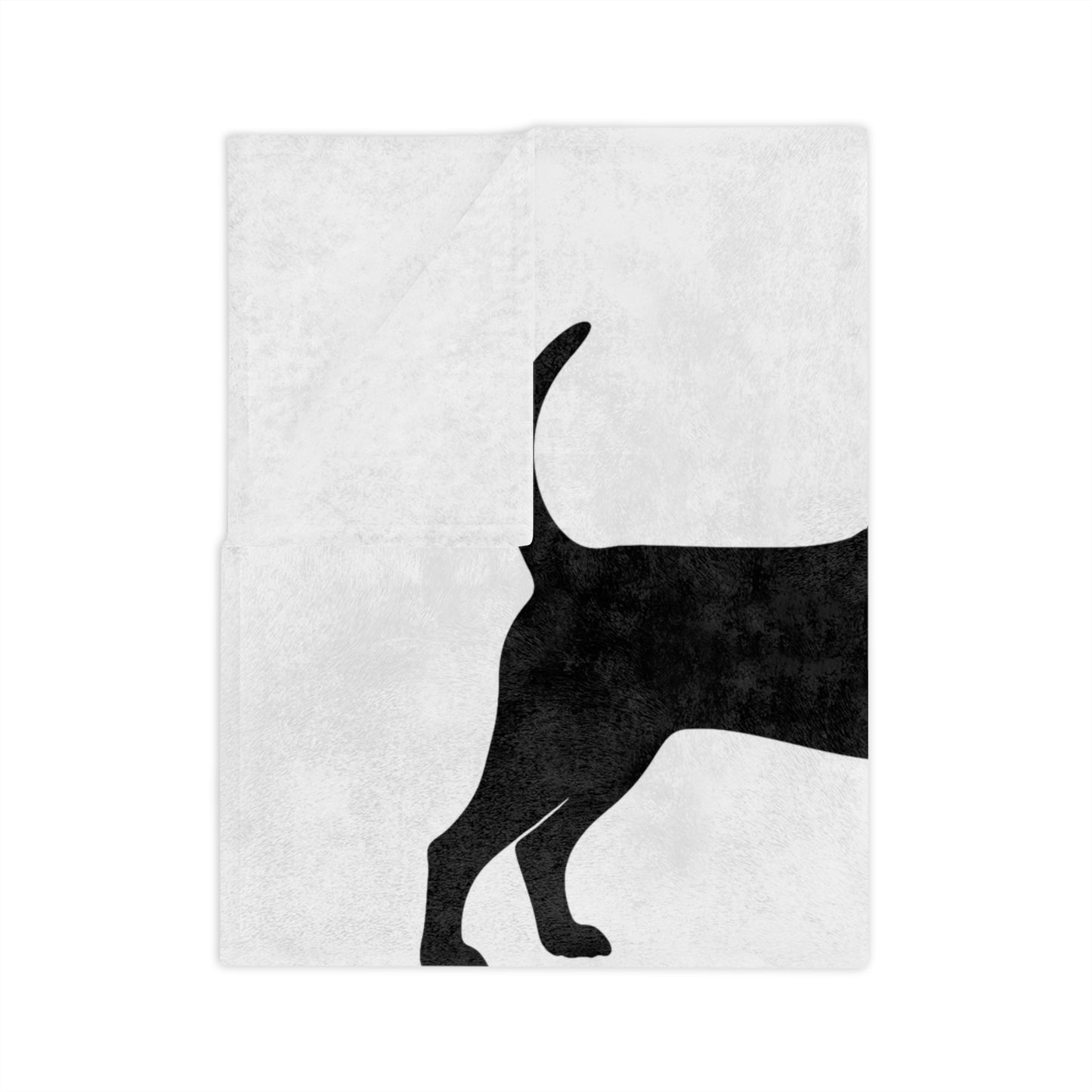 Bloodhound Silhouette Velveteen Microfiber Blanket