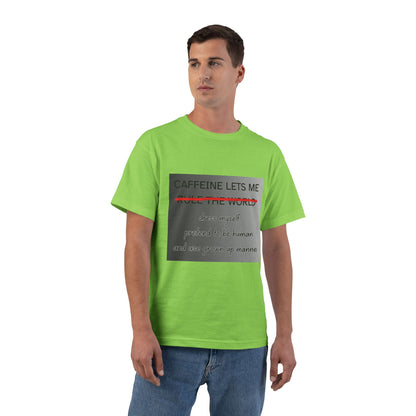 Caffeine Lets Me Men's Short-Sleeve Crewneck Tee