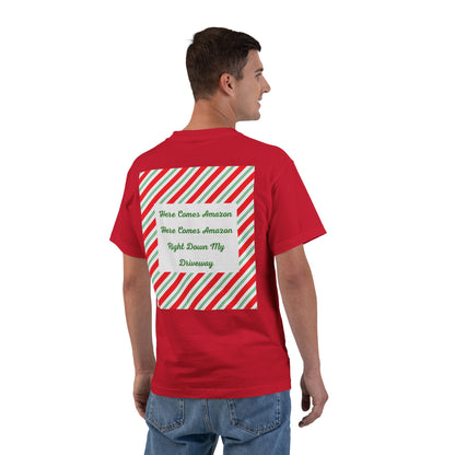Here Comes Amazon Men's Short-Sleeve Crewneck Tee