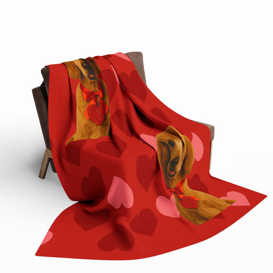 Cupid's Companion Poodle Arctic Fleece Blanket