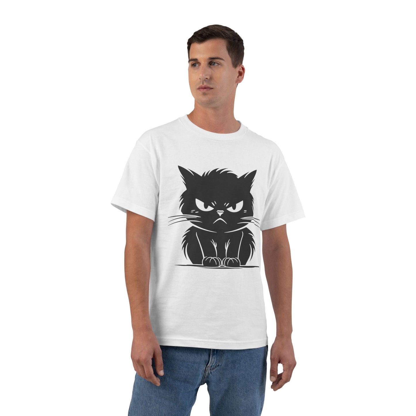 Angry Cat Men's Short-Sleeve Crewneck Tee