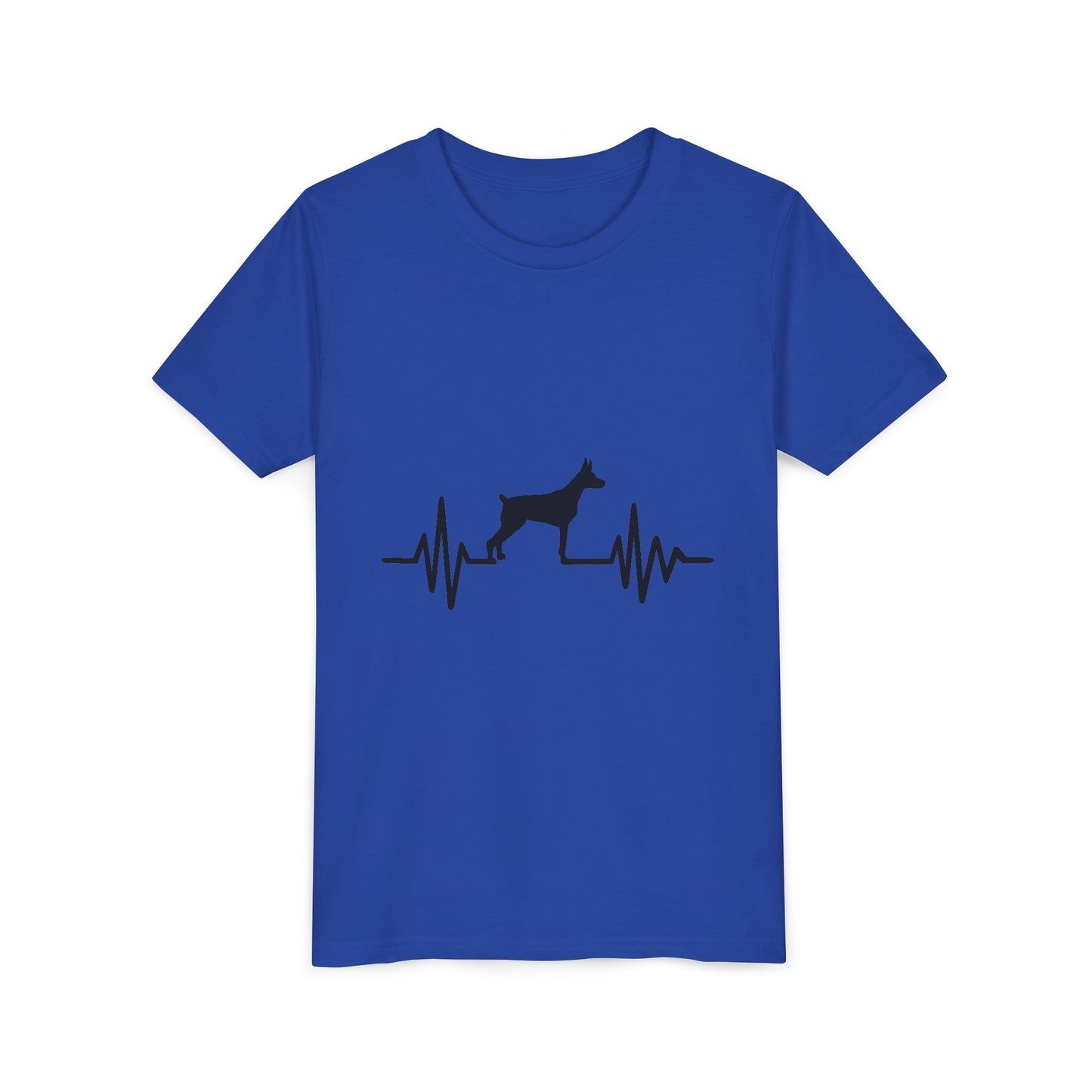 My Heart Beats For Dobermans Youth Unisex Short Sleeve Crewneck Tee