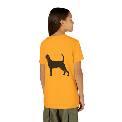 Bloodhound Silhouette Youth Unisex Short Sleeve Crewneck Tee