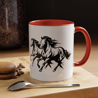 Horsin' Around 2-Tone Coffee Mug