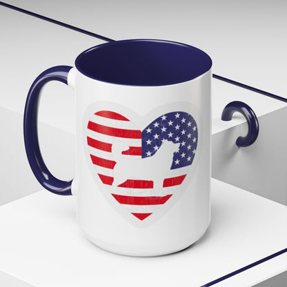 Malamute Flag 2-Tone Coffee Mug