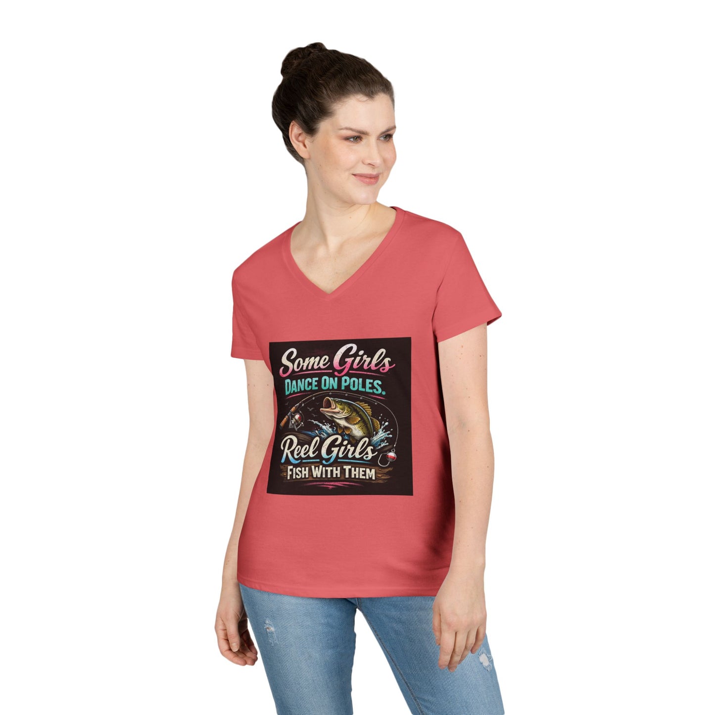 Reel Girls Women's V-Neck T-Shirt