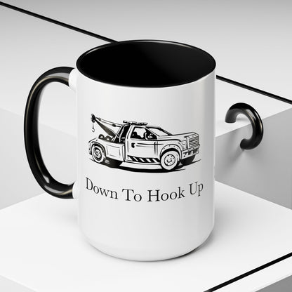 Down To Hook Up 2-Tone Coffee Mug