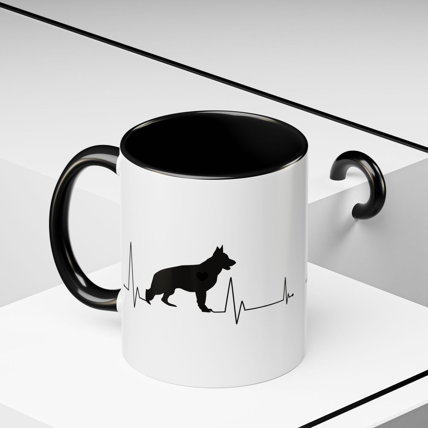 My Heart Beats For German Shepherds 2-Tone Coffee Mug