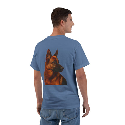 German Shepherd Head Men's Short-Sleeve Crewneck Tee