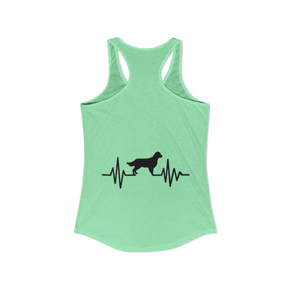 My Heart Beats For Goldens Women's Racerback Tank
