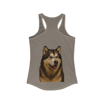 Malamute Head Women's Racerback Tank