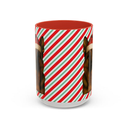 Santa Paws German Shepherd 2-Tone Coffee Mug
