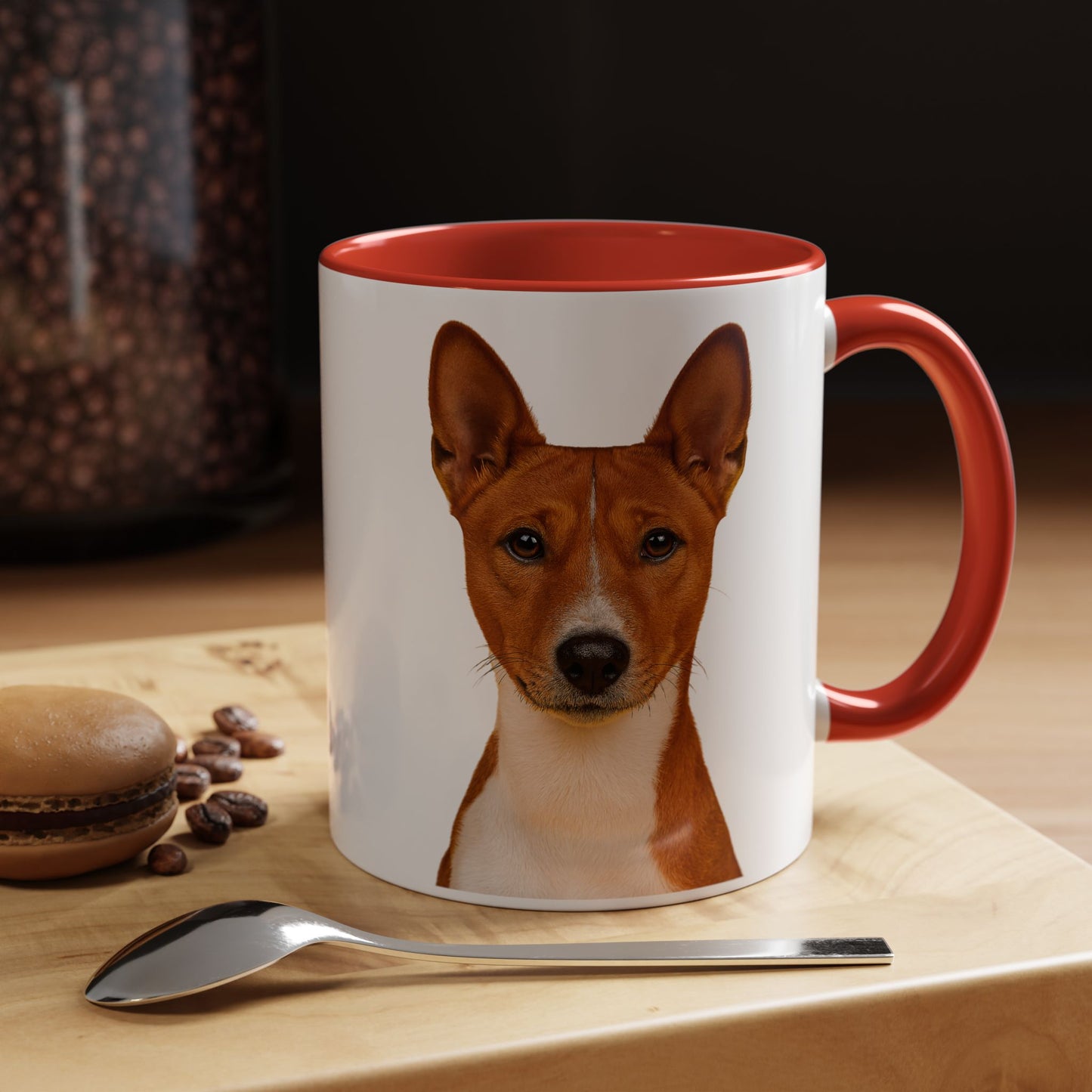 Basenji Head 2-Tone Coffee Mug