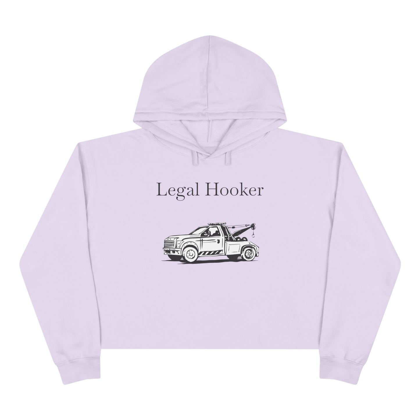 Legal H**ker Wheel Lift Tow Truck Women's Crop Hoodie