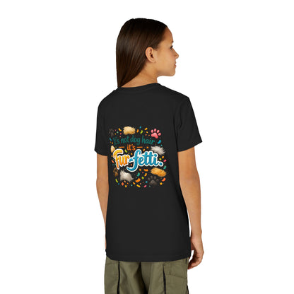 Fur-Fetti Dog Youth Unisex Short Sleeve Crewneck Tee