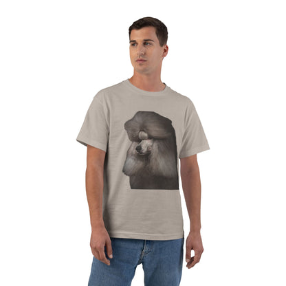 Poodle Head Men's Short-Sleeve Crewneck Tee