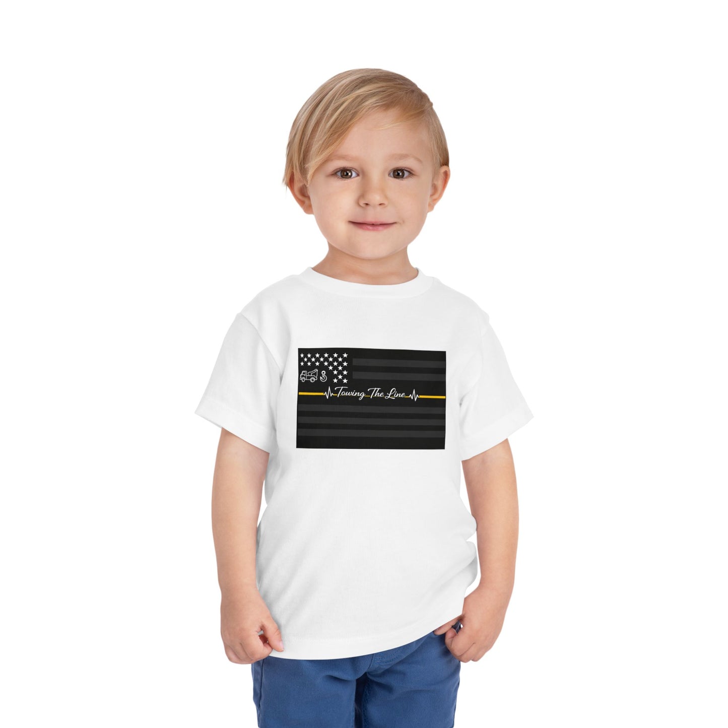 Thin Yellow Line Toddler Unisex Short Sleeve Crewneck Tee