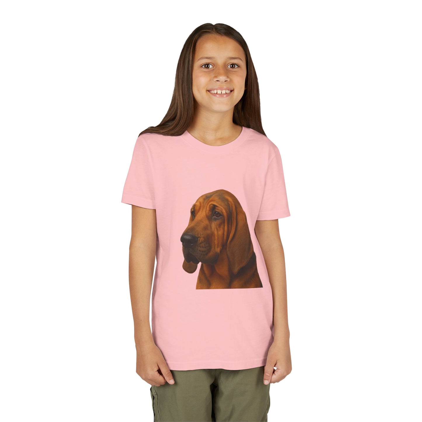 Bloodhound Head Youth Unisex Short Sleeve Crewneck Tee