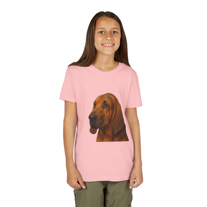 Bloodhound Head Youth Unisex Short Sleeve Crewneck Tee