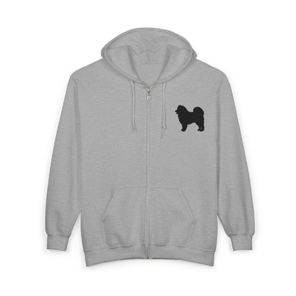 Samoyed Silhouette Unisex Full Zip Hoodie