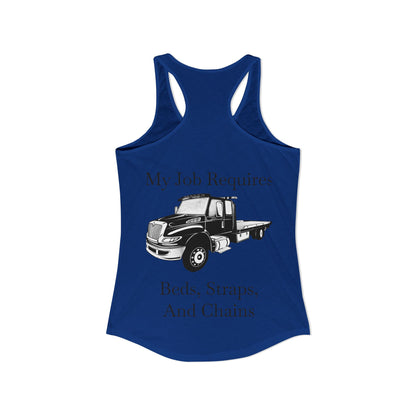 Beds, Straps, And Chains Women's Racerback Tank