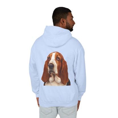 Basset Head Unisex Lightweight Hoodie